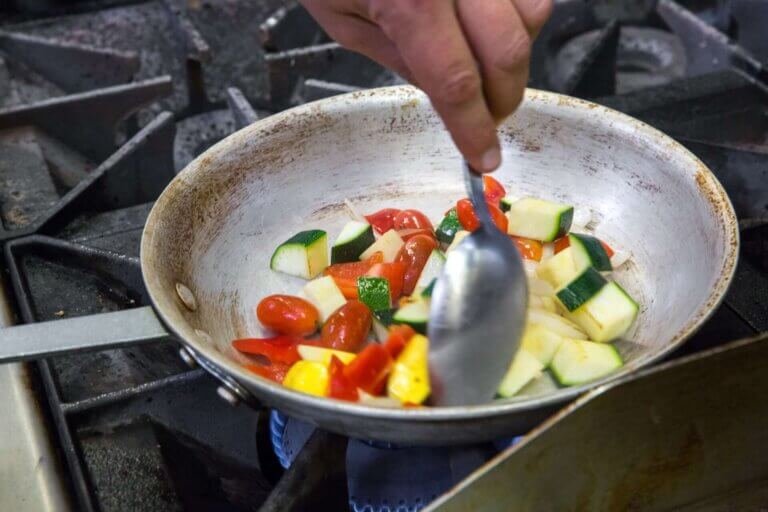 picture of veggies on stove