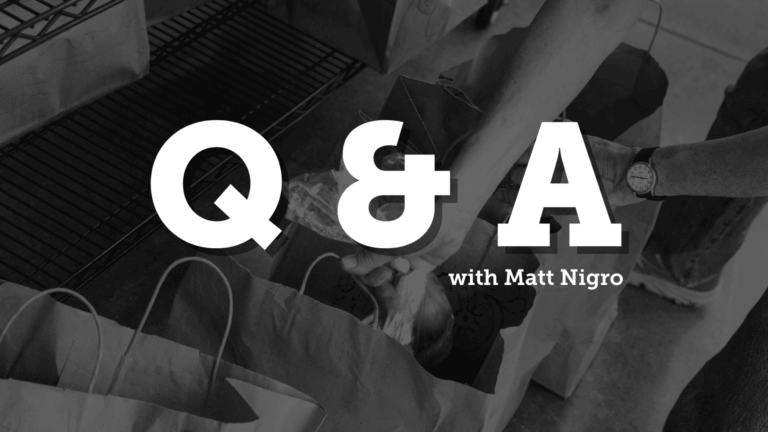 A Q & A with lead logistics officer, Matt Nigro