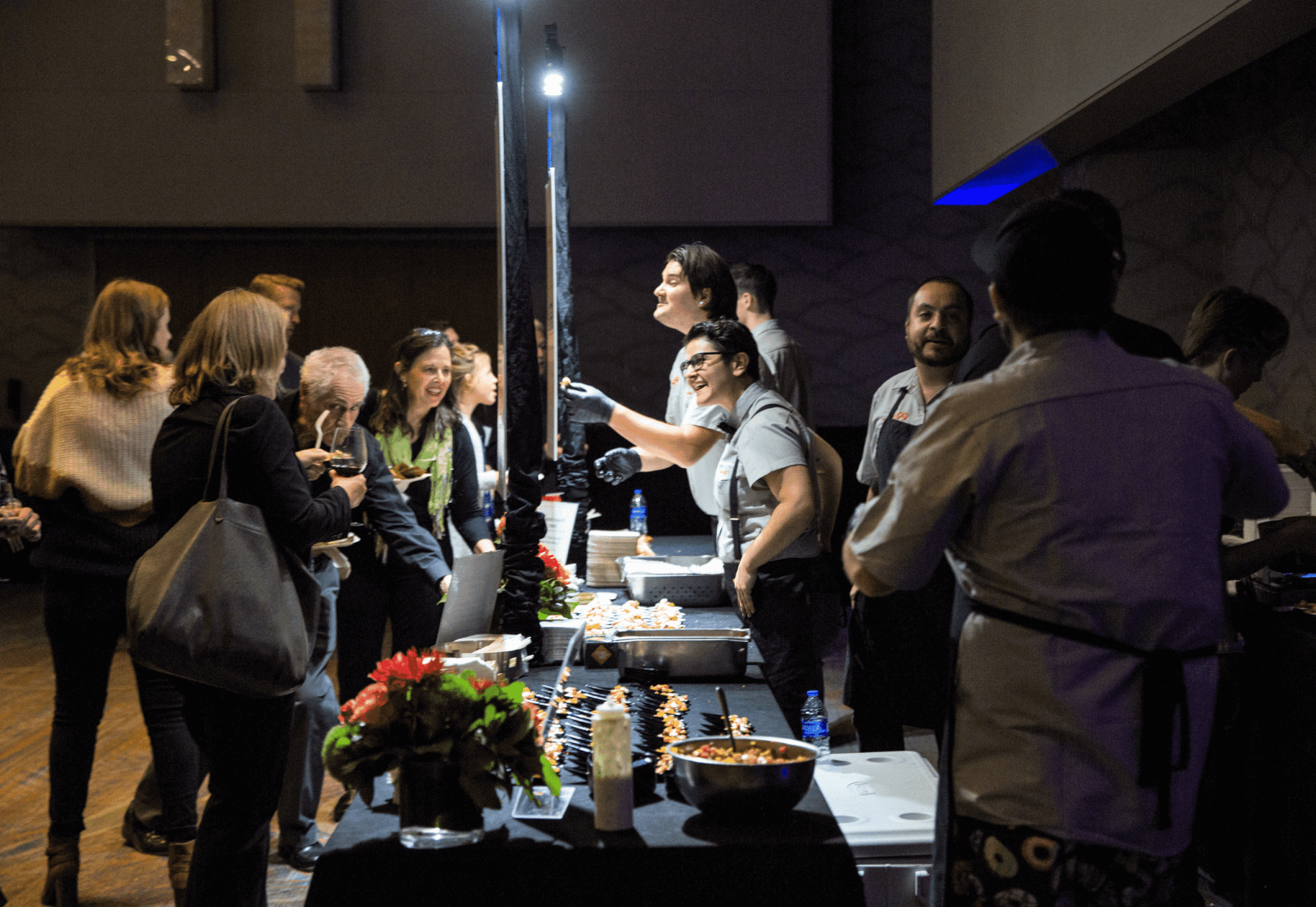 Guests sample food at A Taste for Life