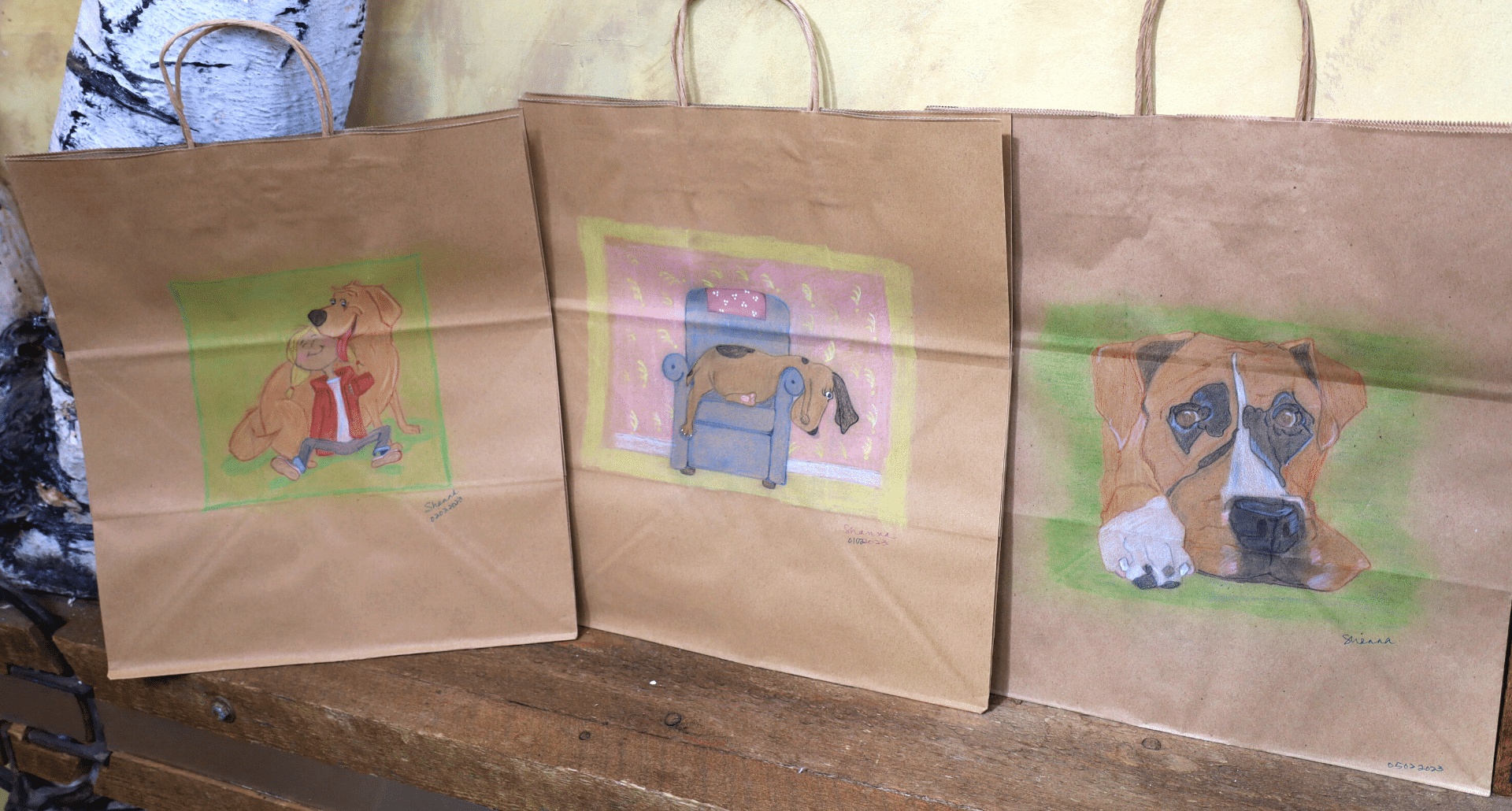 Shanna Light's Decorated meal bags