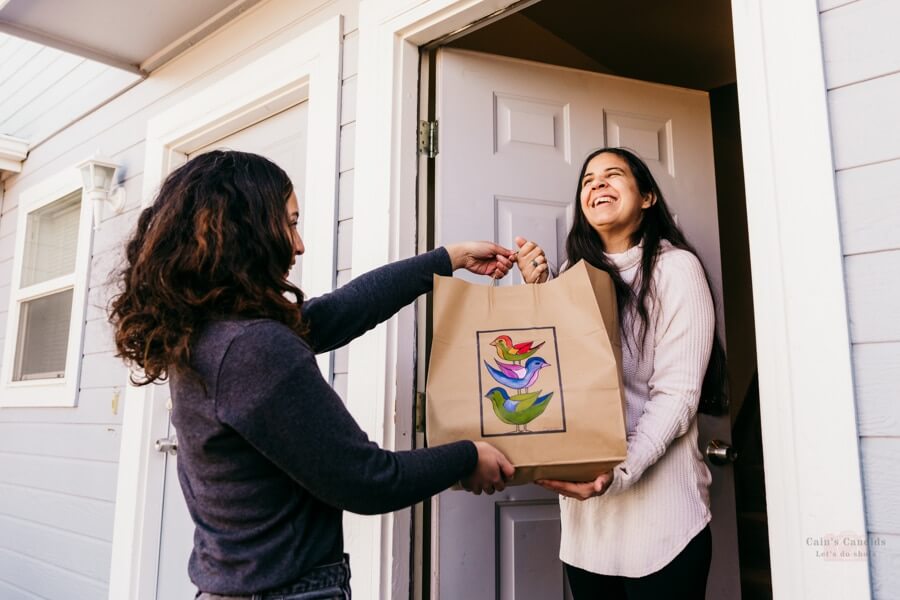 Alyssa receiving meals