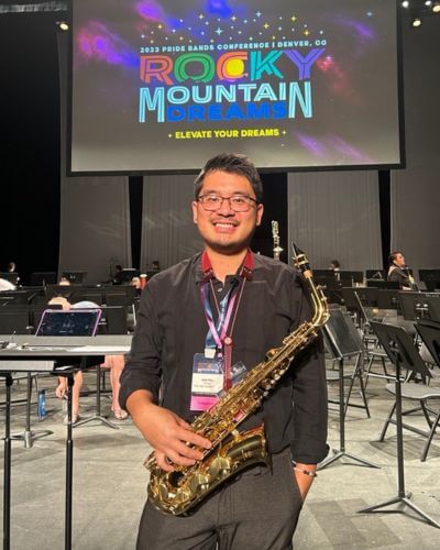 Jack with his saxophone