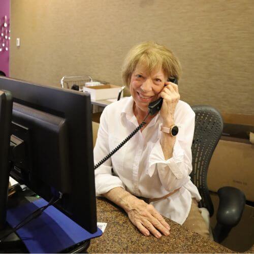 Dorothy answering the phone