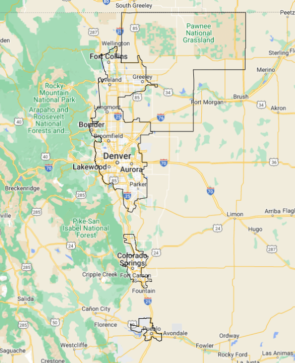 map of delivery area